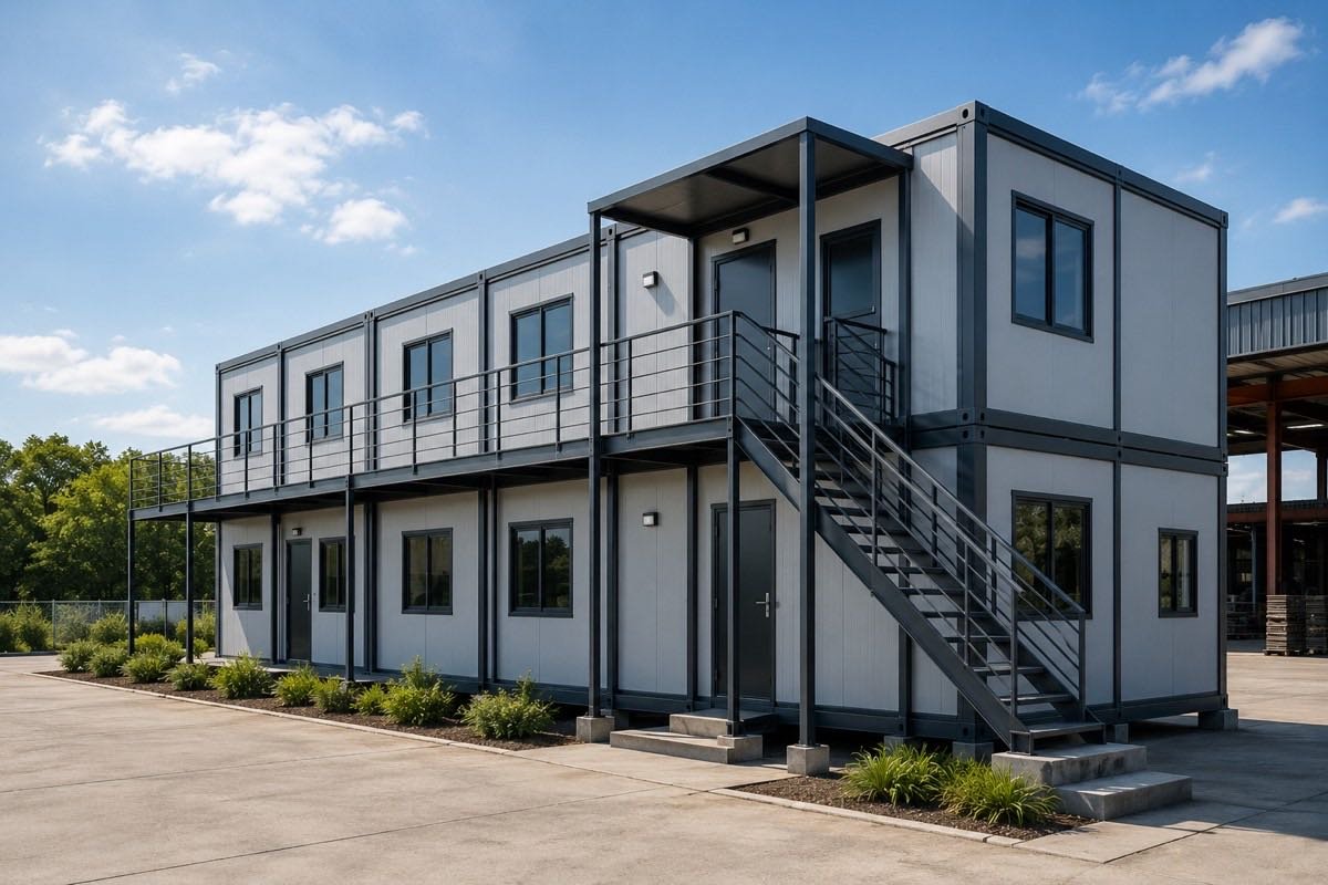 Two-story prefabricated modular building