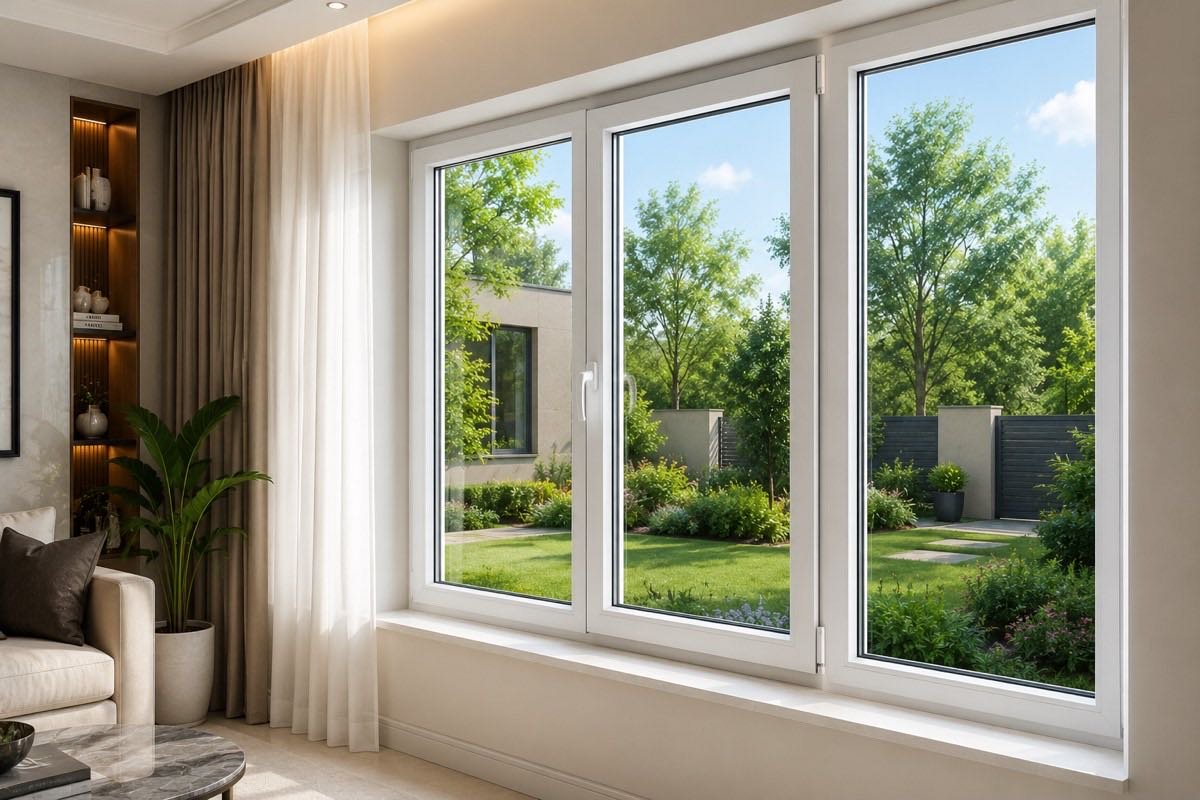 UPVC windows in a living room